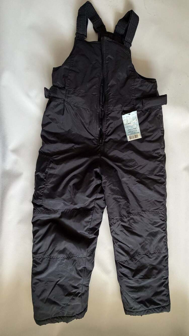 Arctic Quest Youth Snow Bibs Black Insulated Winter Ski Pants